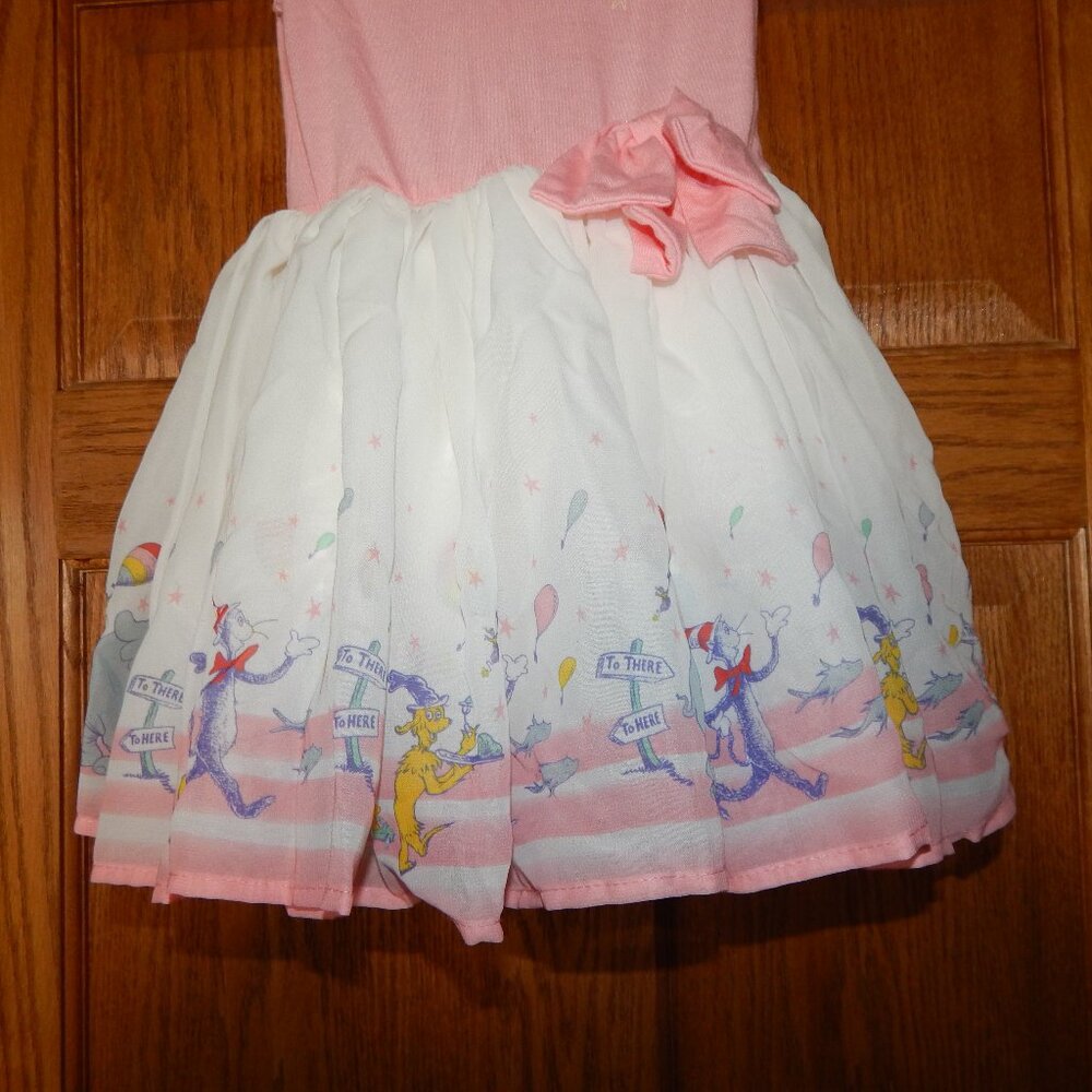 Dr. Seuss Imagine Where You Can Go Pink Tutu Dress Toddler Girls Size 2T - Picture 3 of 5